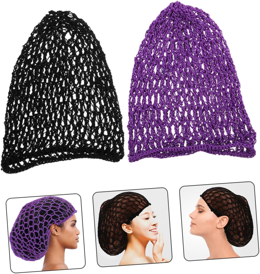 2pcs Hair Net Mesh Elastic Headband Hair Nets for Women Make up Headband Hat for Women Mesh Cap