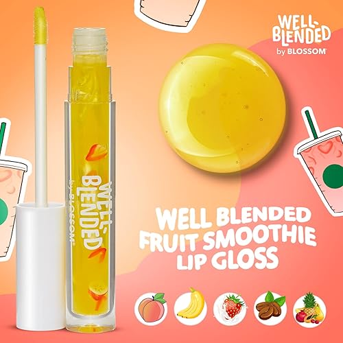 Miniatura 2 de Blossom Well Blended Hidratante Cuidado de Labios Inspirado en Batidos Inspirado en Frutas Brillo de Labios Hidratante con Varita 010 fl oz Bomba de