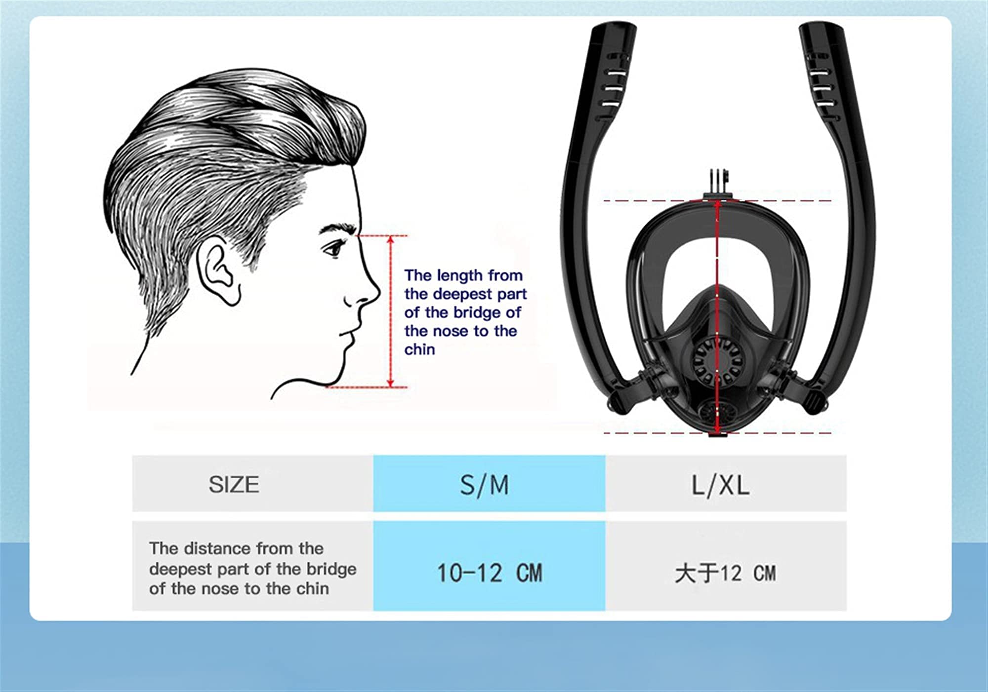 Maschera da Snorkeling Integrale, Maschere da Snorkeling, Maschere da Sub, Maschere da Sub subacquee, antiappannamento, antiperdita, sicure e Impermeabili, per Nuoto, ad