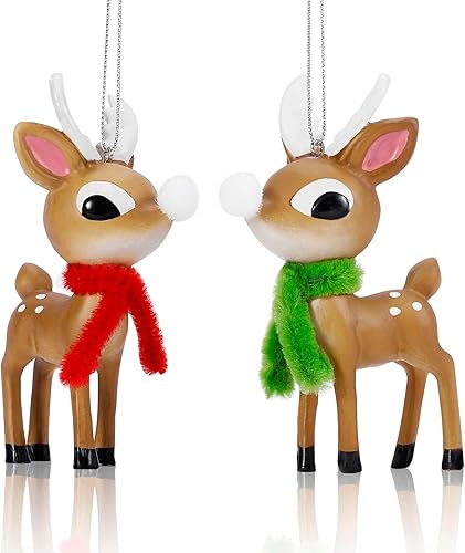Juego de 2 figuras de Papá Noel 2023, decoraciones navideñas de resina, adornos colgantes para árbol de Navidad, vacaciones, invierno, decoración