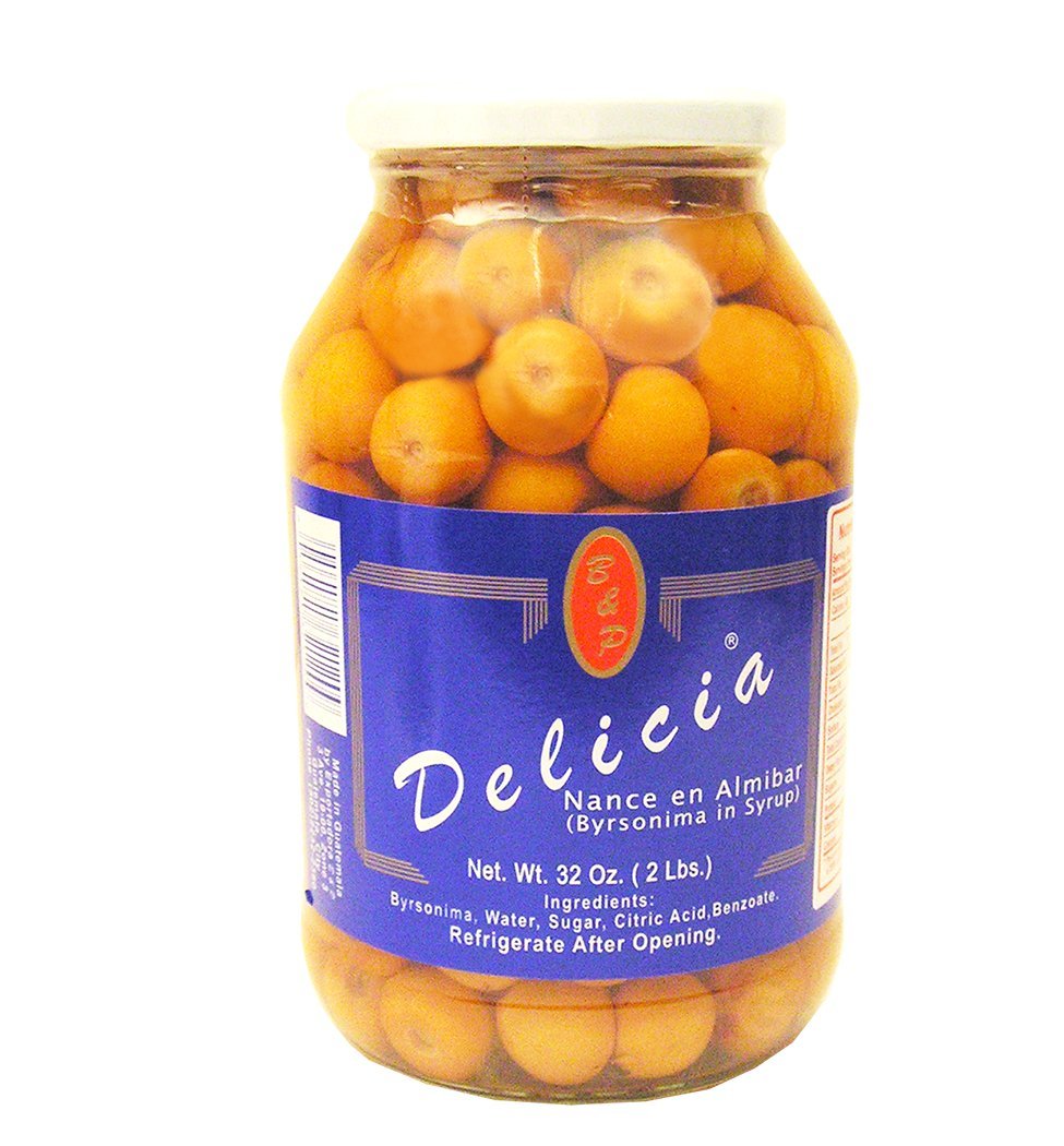 Delicias Yellow Cherry 32 oz Nance en Almibar (Pack of 1
