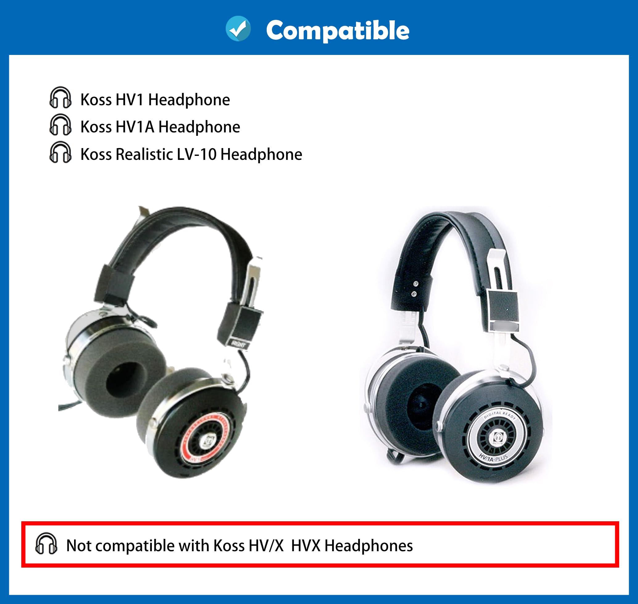 Cuscinetti Auricolari In Schiuma Per Sennheiser PX100, Sony MDR-G57, Koss PortaPro – Sostitutivi