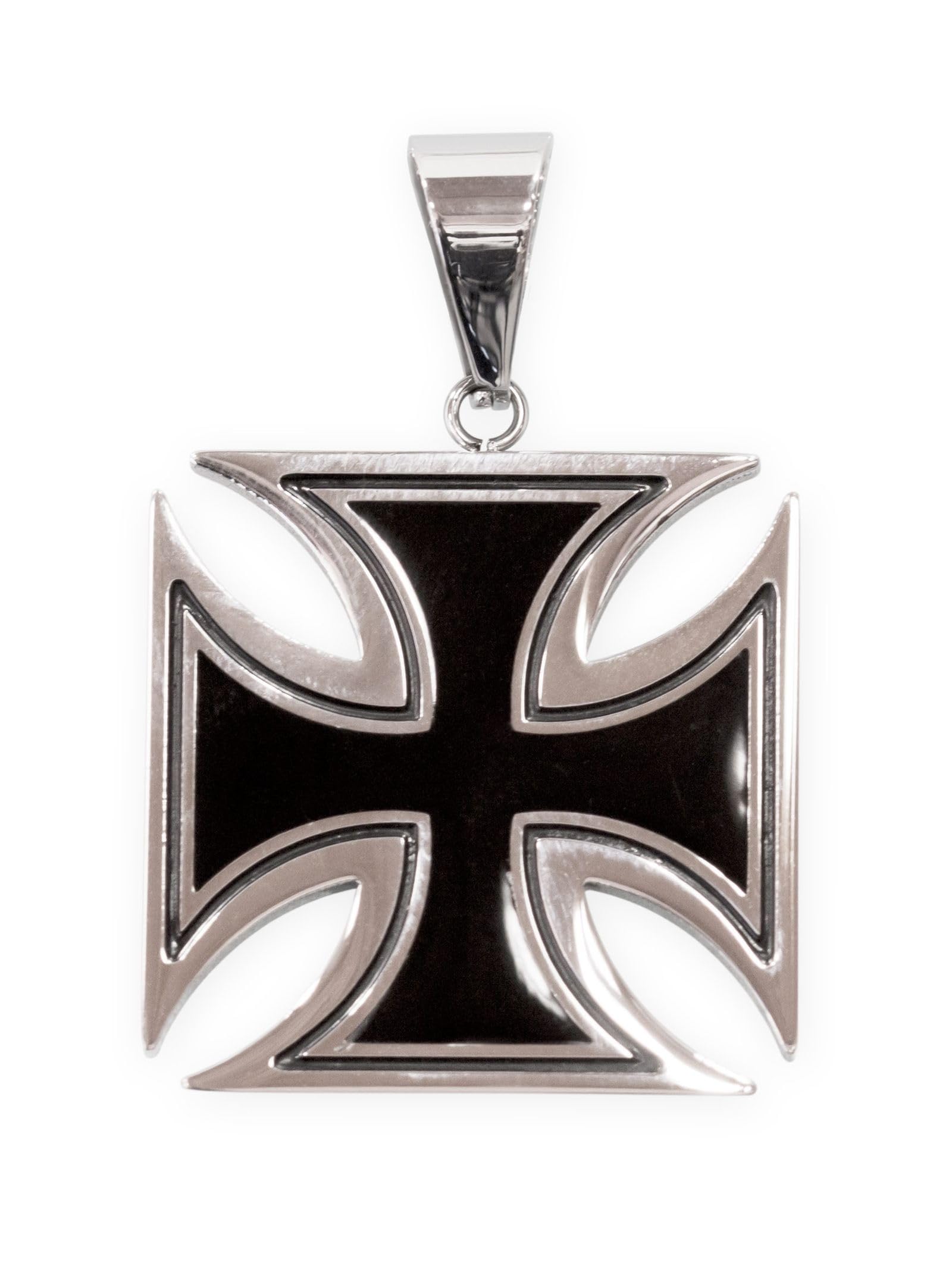 Fly Style Eisernes Kreuz Anhänger - 316L Edelstahl Kettenanhänger für Herren - Kreuz Schmuck