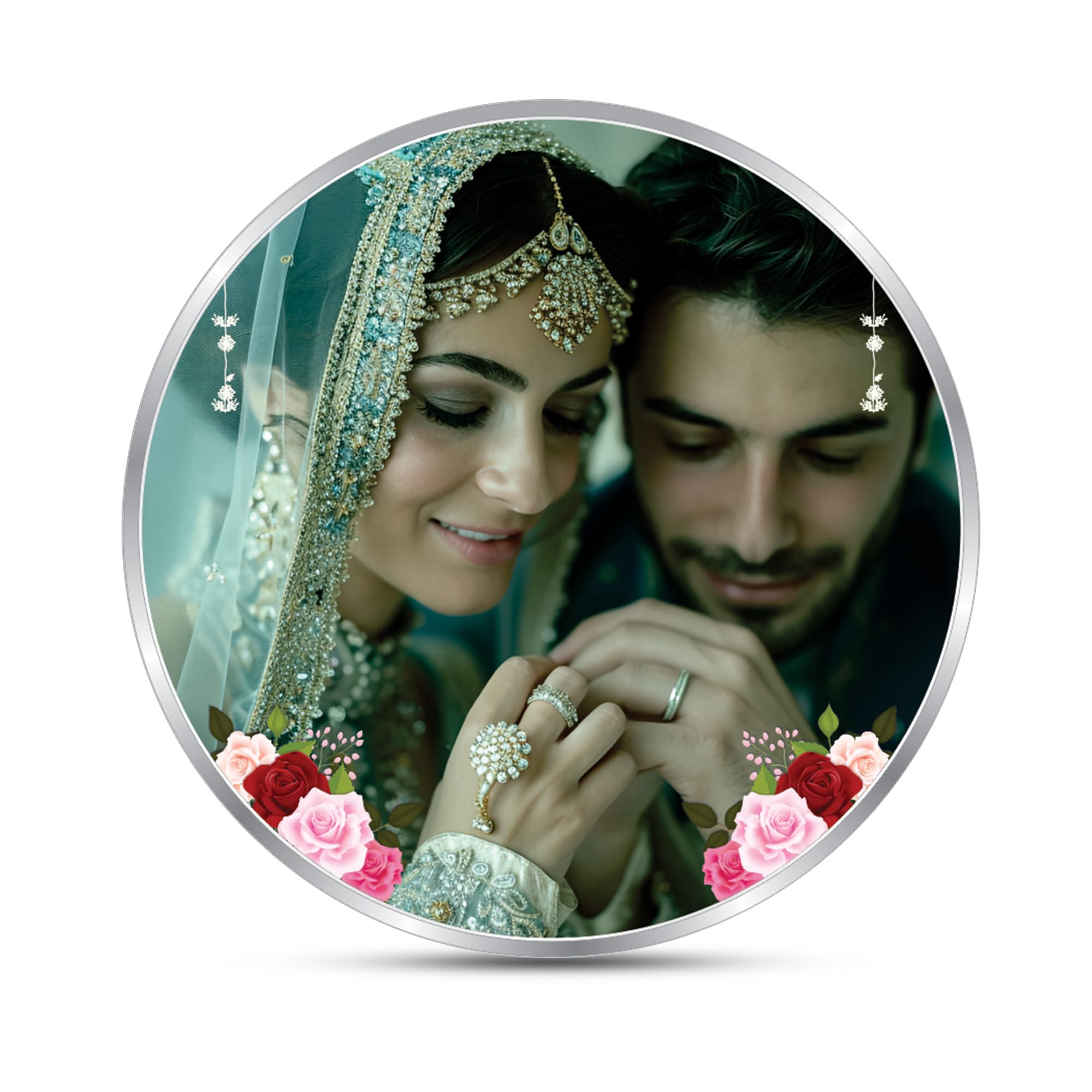 Precious Moments BIS Hallmarked Personalised Wedding Anniversary Silver Coin 100 Gram 999 Pure by ACPL (B0D6B21W2C) Amazon Price History, Amazon Price Tracker