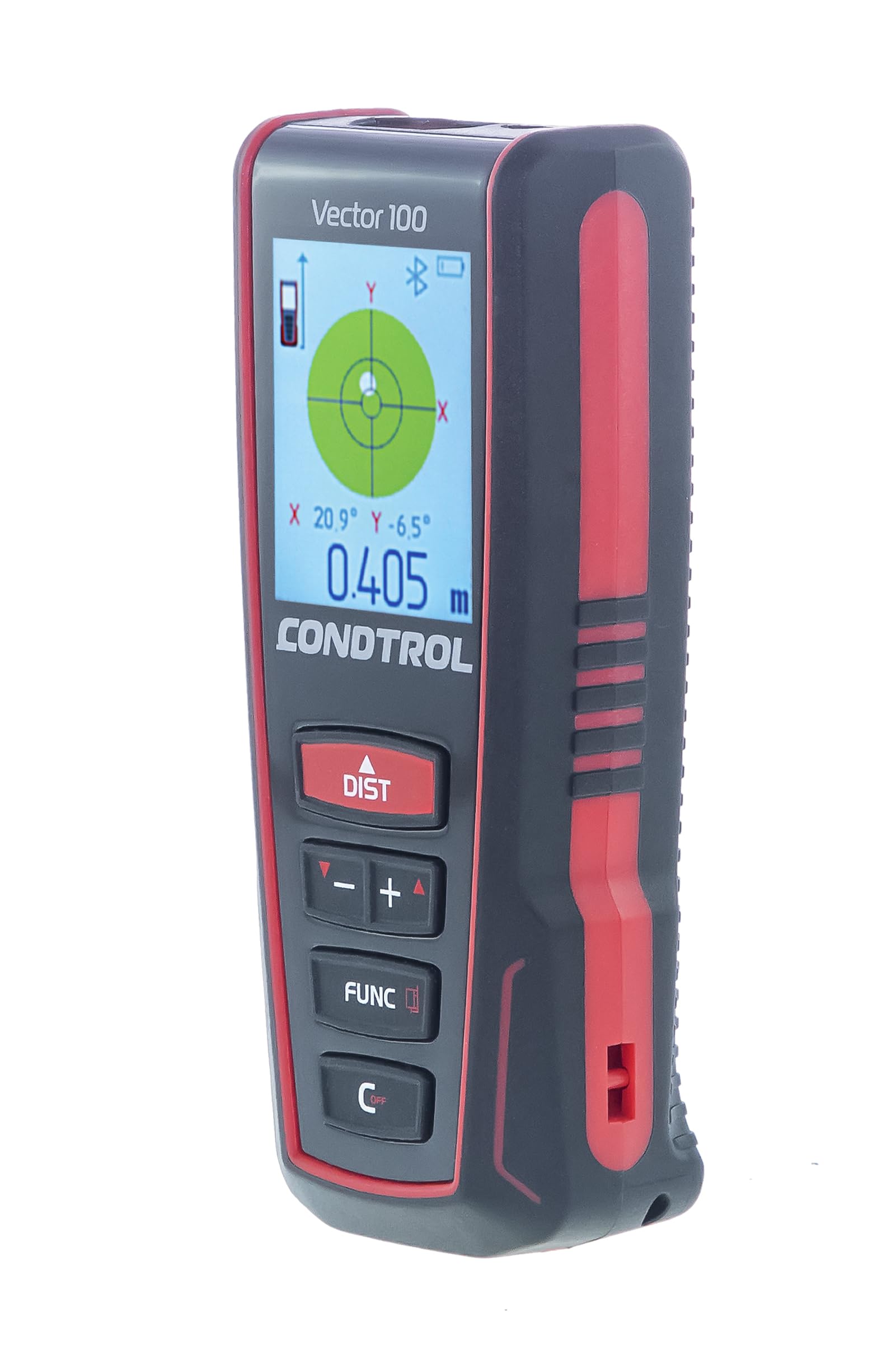 CONDTROL - Télémètre Vector 100 - Portée 0,05 à 100 Mètres - Mesure Précise Continue - Laser Rouge - Bluetooth - Garantie 2+1 Ans - Livré avec Accessoires