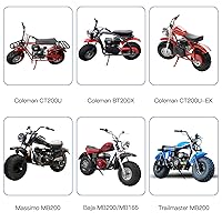 Vista 4 de YOXUFA Cadena 420 para Mini Bike Coleman CT200U CT200U-EX BT200X Baja Warrior Trailmaster MB165 MB200 Predator 212cc 196cc 200cc 6.5hp Piezas