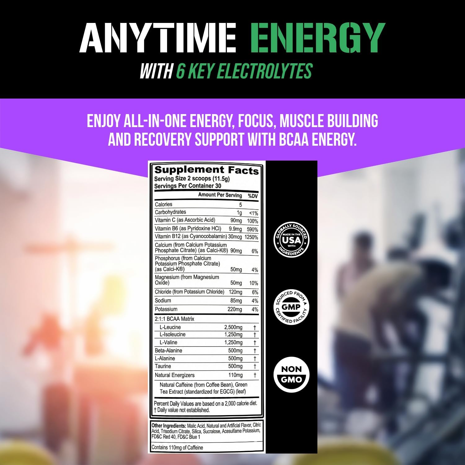 Evlution EVL BCAAs Amino Acids Powder - BCAA Energy Pre Workout Powder for Muscle Recovery Lean Growth and Endurance - Rehydrating Post Workout Recovery Drink with 6 Key Electrolytes - Grape Splash