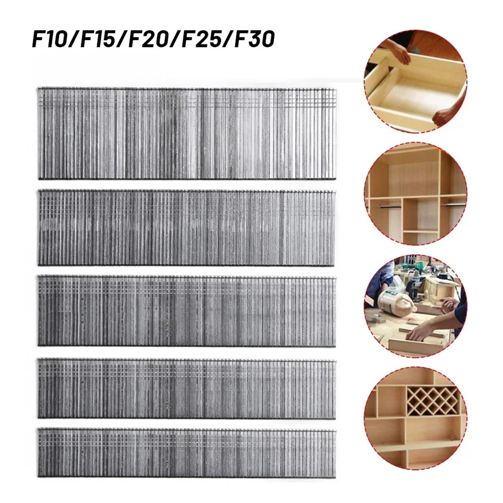 5000 Uds grapas clavos rectos for bricolaje jardinería carpintería herramientas de mejora del hogar sujetadores herramientas BHL129-FRO(F25)