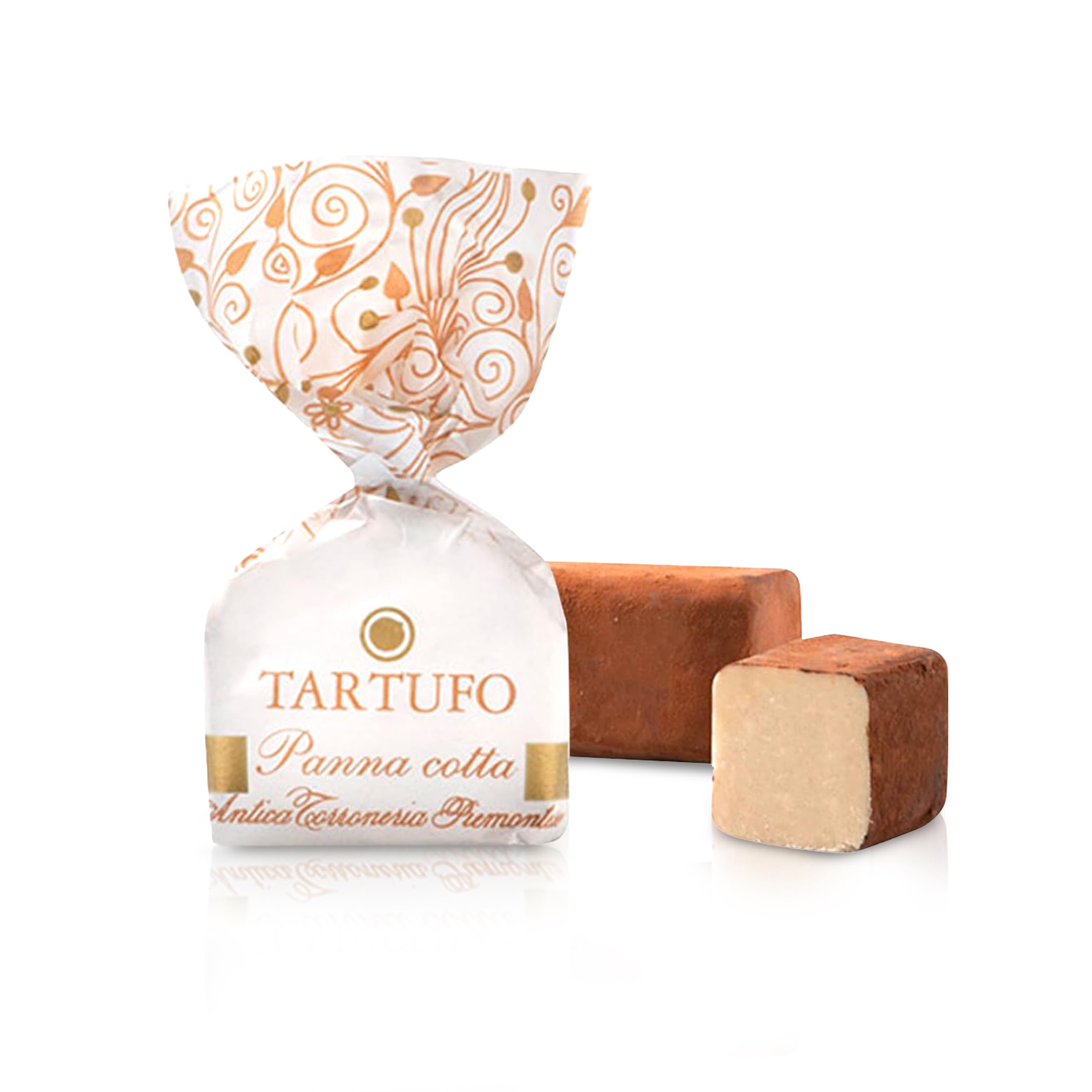 Antica Torroneria Piemontese Panna Cotta, 1kg – Feinste exquisite Italienische Trüffelpralinen, Glutenfrei & Köstlich, Ideal als Edle Geschenkidee - 70 Stück, je 14g