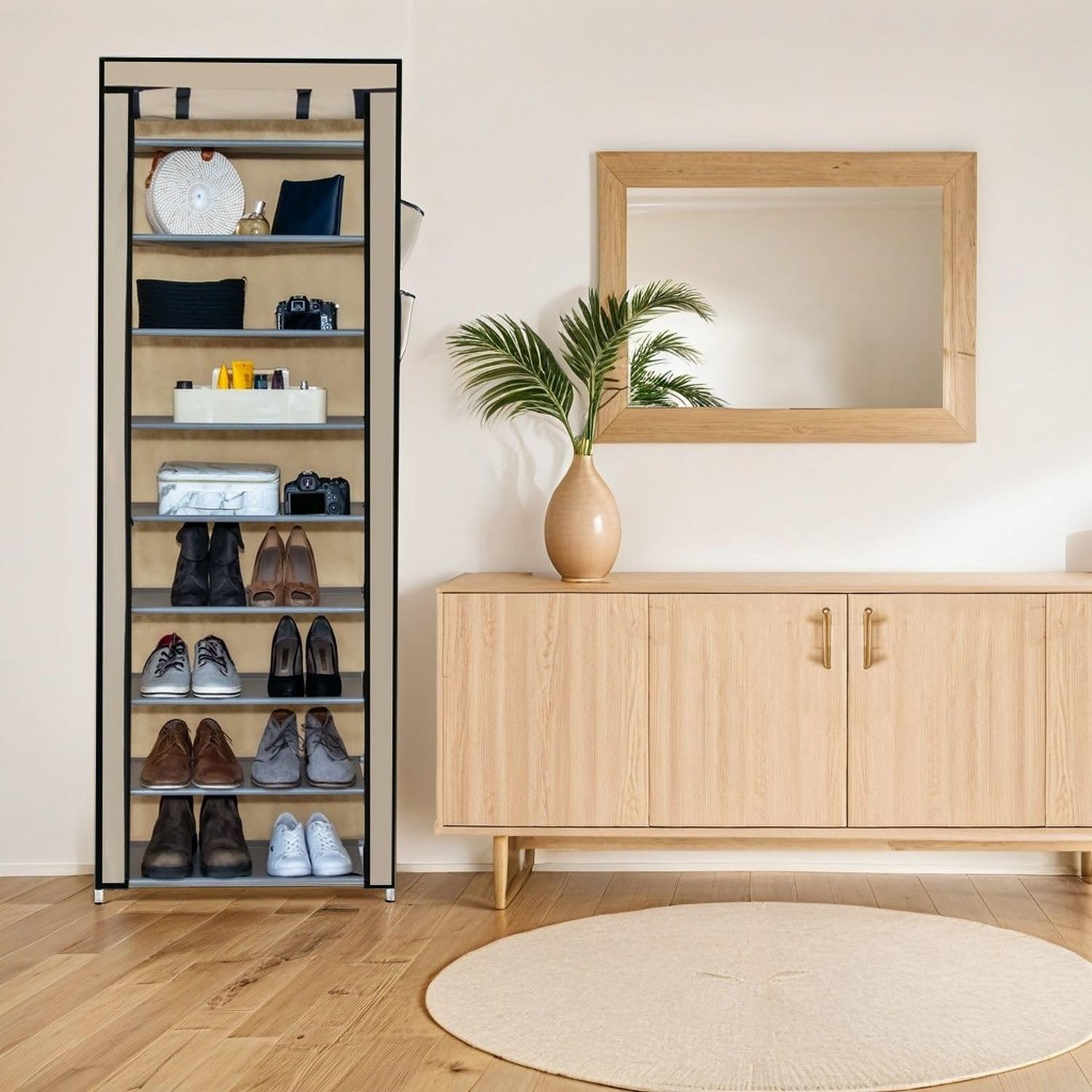 WOOOD kledingkast Silko beige 210x101x55 cm kopen? Kledingkasten
