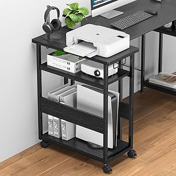 パソコンワゴン 昇降式 PCワゴン 3段 プリンター台 収納棚 キャスター付き パソコンワゴン キャスター付き プリンター台 幅60×奥行30×高さ