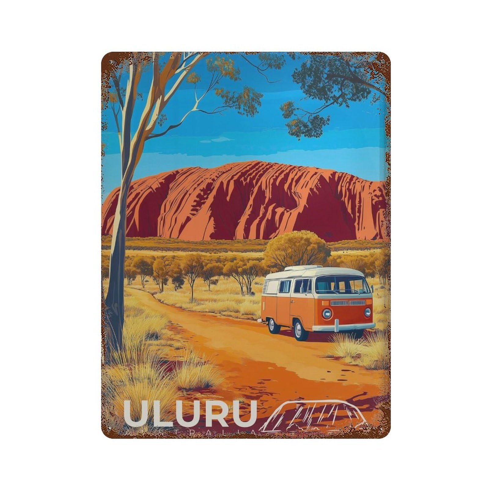xiaoxiaoshen Uluru Travel Ayers Rock Australia (4) Wall Decor Art Metal Tin Poster Modern Home Decor Art Home Bar Shop Decorations Vintage Sign 40x30cm