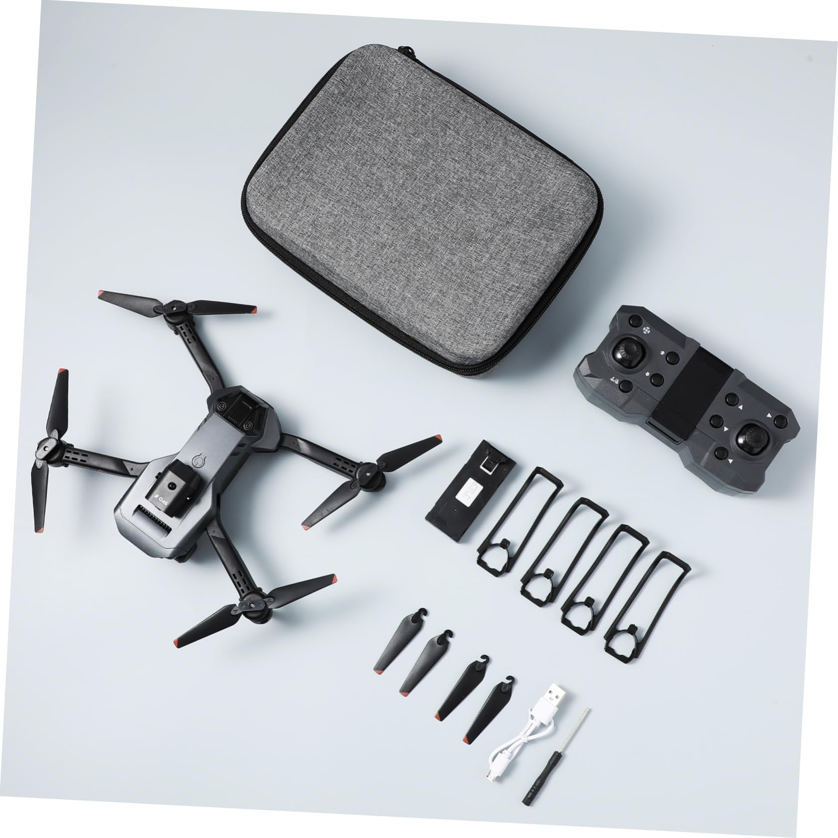 Drone Pieghevole Max con Tripla Fotocamera HD e Lente 150° | Abs Nero, Batteria 1800mah 3,7v, Doppio Accumulatore, Controllo App e Comando a Lunga Distanza