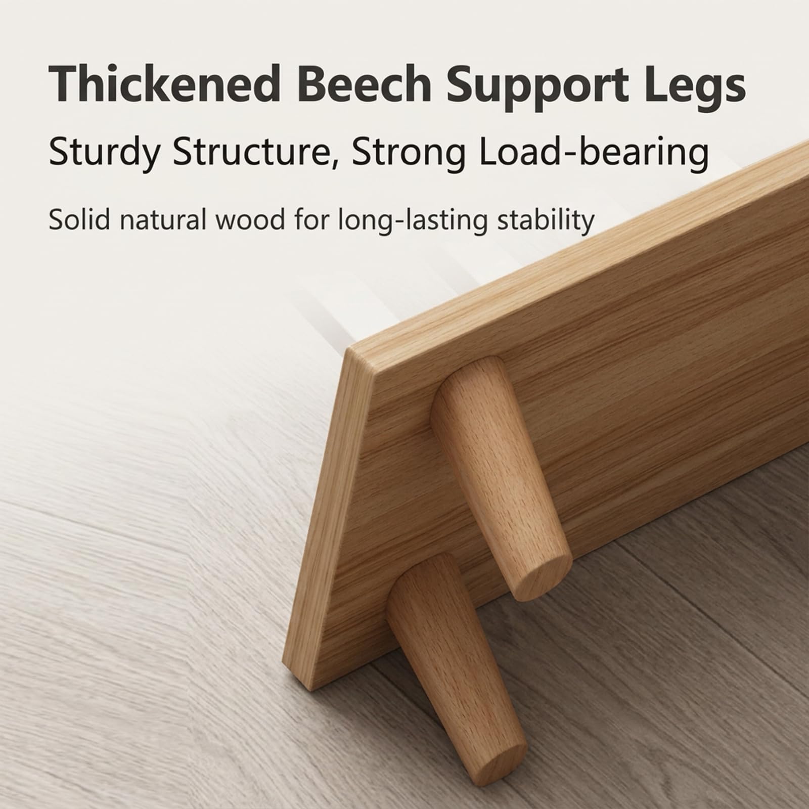 Divisorio per ambienti in legno da ingresso con gambe in legno di faggio | Libreria Moderna da Interno per Esposizione e Contenimento, Divisorio per Ambienti Versatile(Black+White,80cm/31.5in)