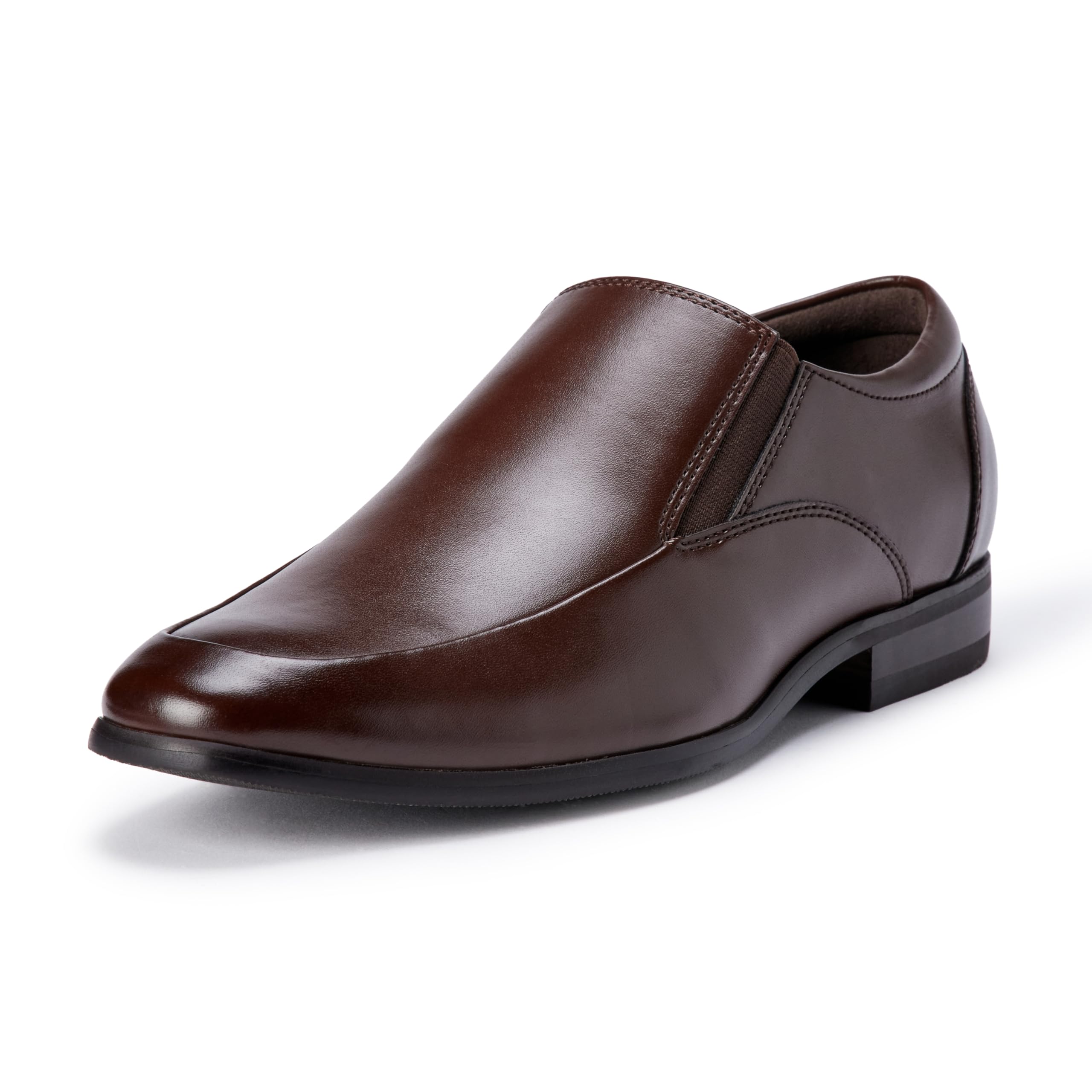 Amazon Essentials Men's Elasticated Slip-On Apron Toe Loafer, Dark Brown, 8.5