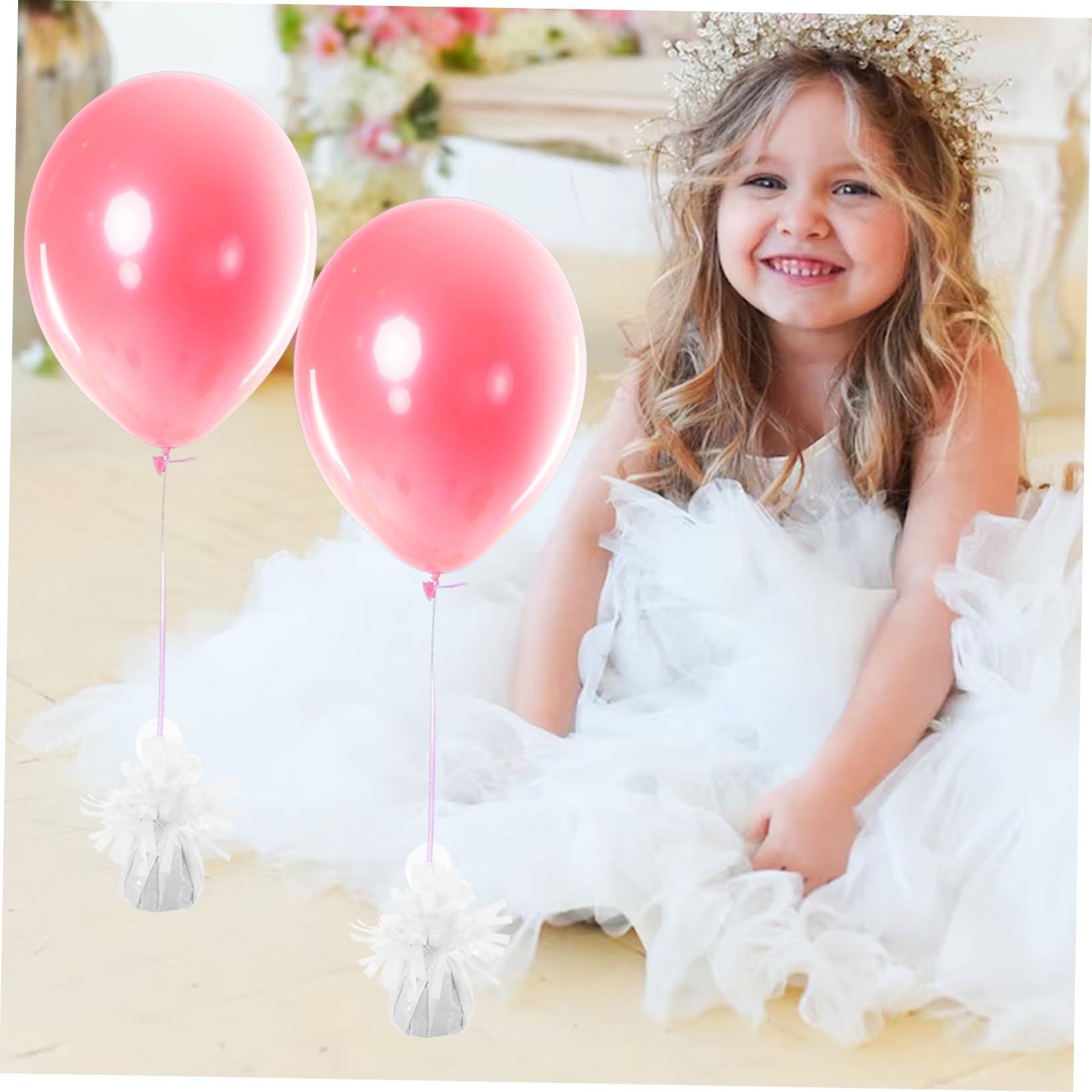 Pesi per Palloncini 6 Pezzi Pvc Cemento per Palloncini a Elio e Lattice