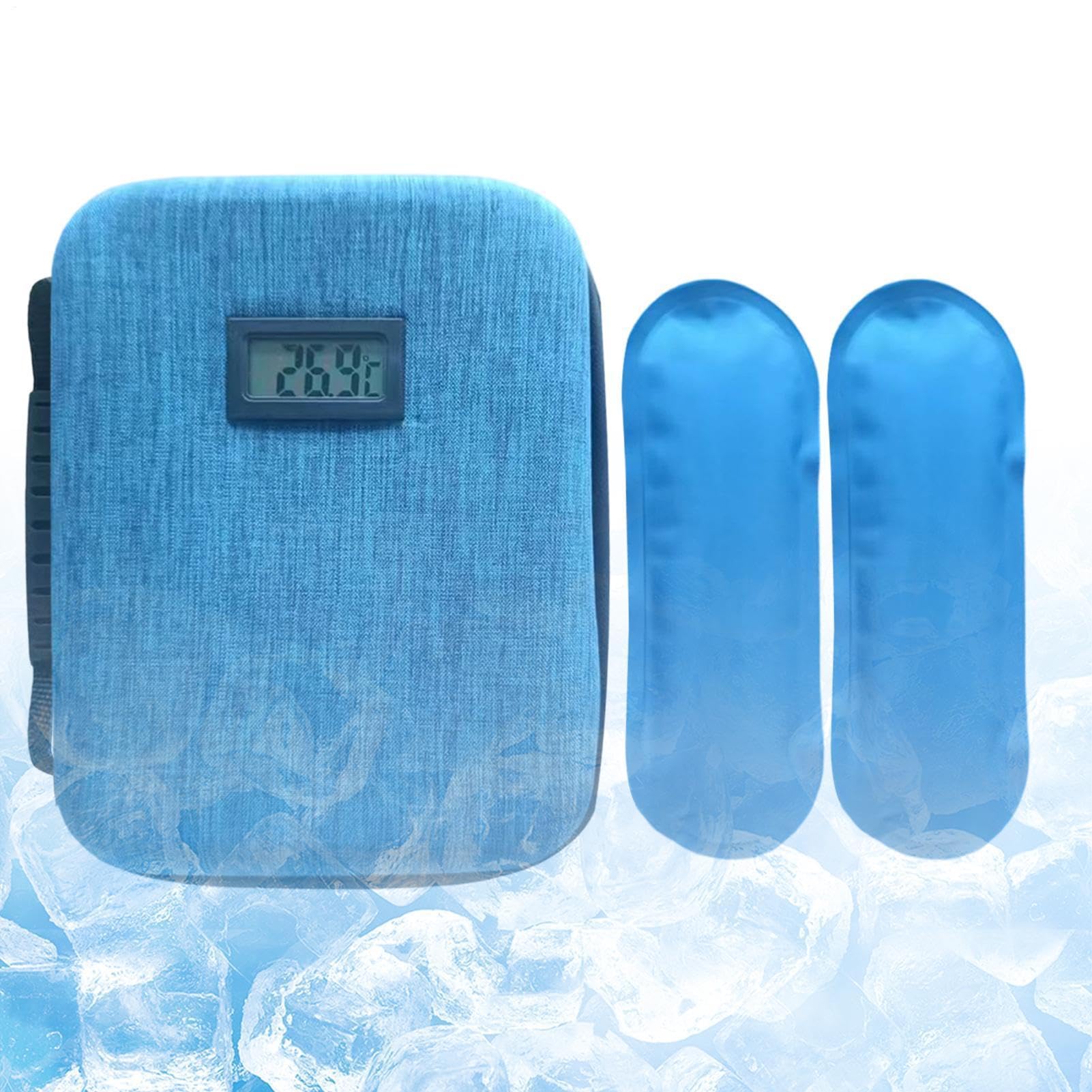 Borsa termica compatta, organizer isolato per medicinali con indicatore di temperatura
