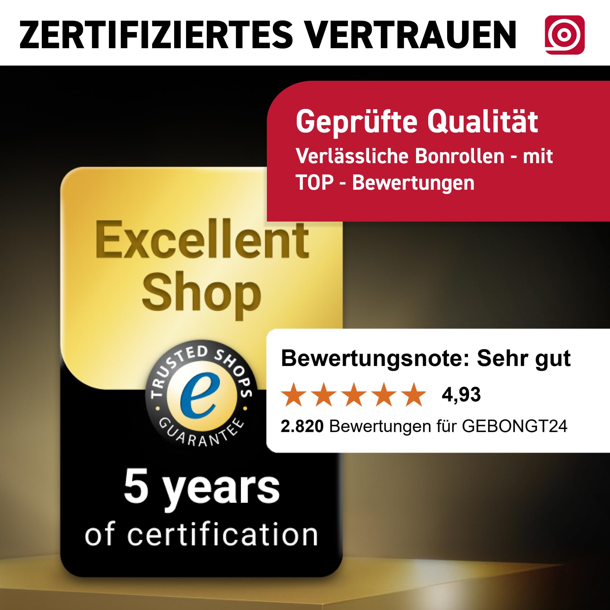 Thermorollen (80mm × 80m × 12mm) – hochwertige Bonrollen aus BPA-freiem Thermopapier – 20 Kassenrollen 72mm – für Epson TM-M30III, TM-T88V & weitere Kassenbondrucker & Kassensysteme