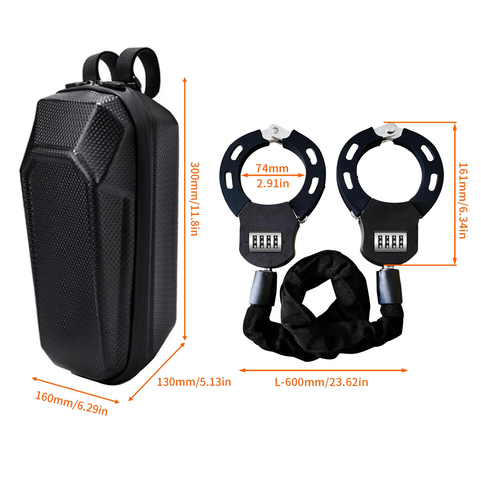Antivol pour scooter électrique, vélo pliable de 91 cm, haute sécurité, antivol pour trottinette électrique, VTT, vélo de route (B)