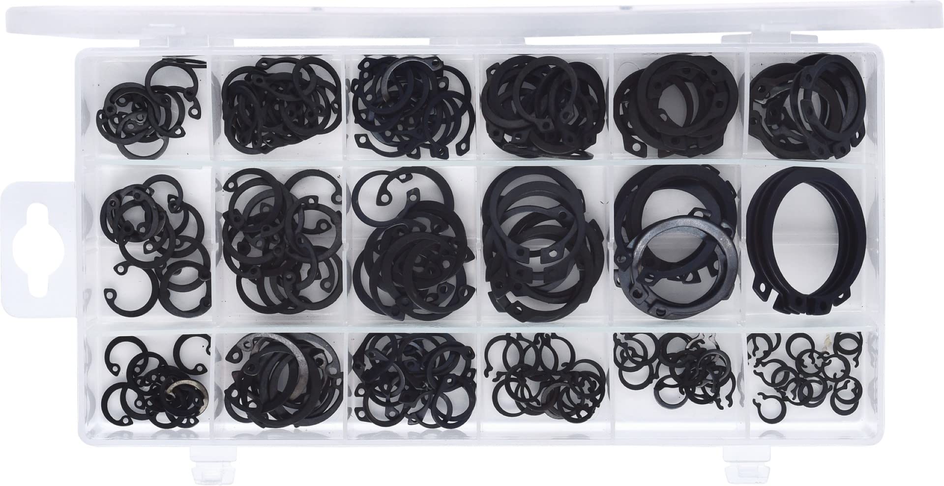 KS TOOLS 970.0310 Assortiment de 225 Circlips internes/externes Noir