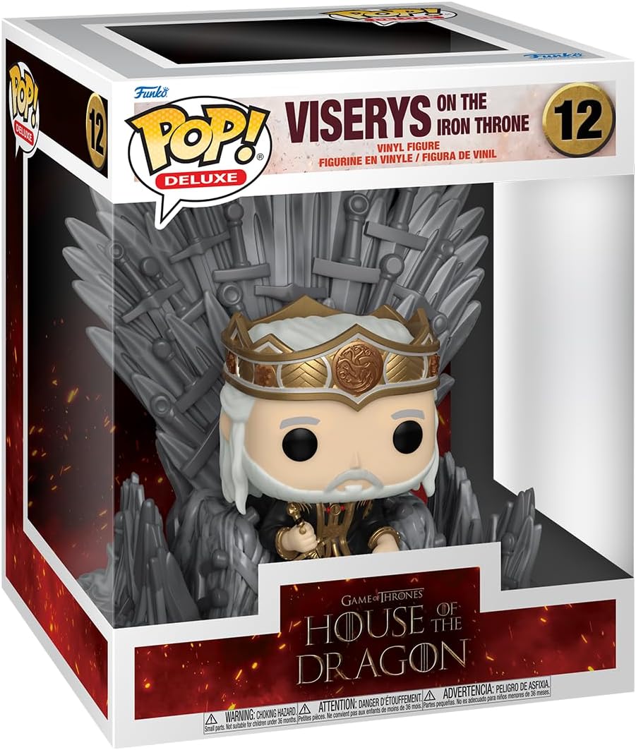 Pop! Deluxe: House Of the Dragon - King Viserys Targaryen on Throne - Collectable Vinyl Figure - Gift Idea - Official Merchandise - Toys for Kids & Adults - TV Fans