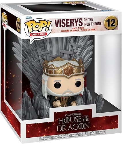 Funko Pop! Deluxe: House of The Dragon - King Viserys Targaryen on Throne - Figura de vinilo coleccionable - Idea de regalo - Producto oficial -