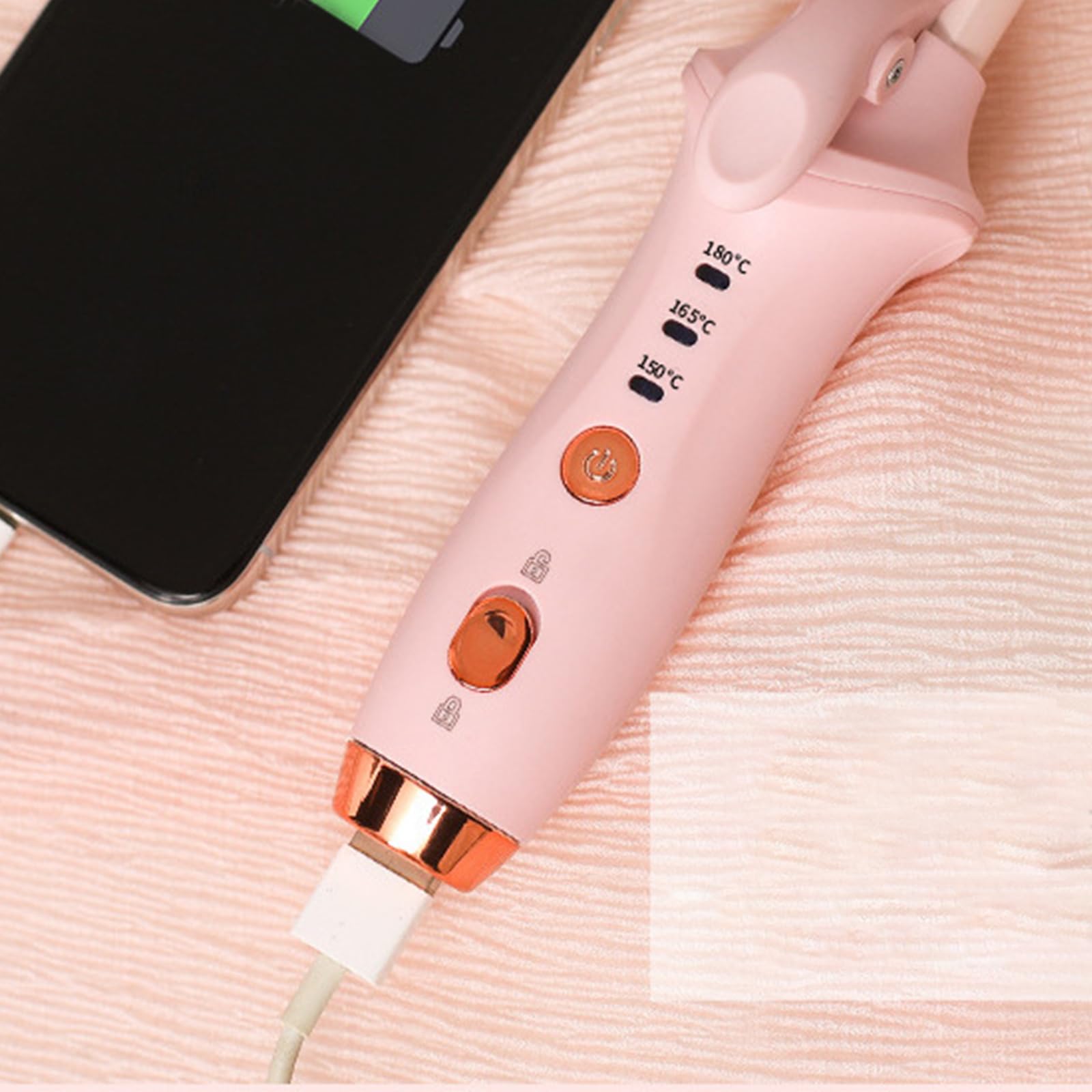 Mini bezprzewodowa lokówka, lokówka ładowana przez USB, przenośna lokówka z ogrzewaniem w 3 temperaturach, mini bezprzewodowa lokówka do włosów, do użytku na mokro i na sucho