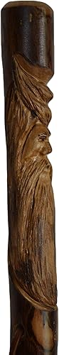 Miniatura 4 de Wood Spirit Waking Stick, Staff and Hiking Stick in Dark Wood Up to 60" Hiking Staff