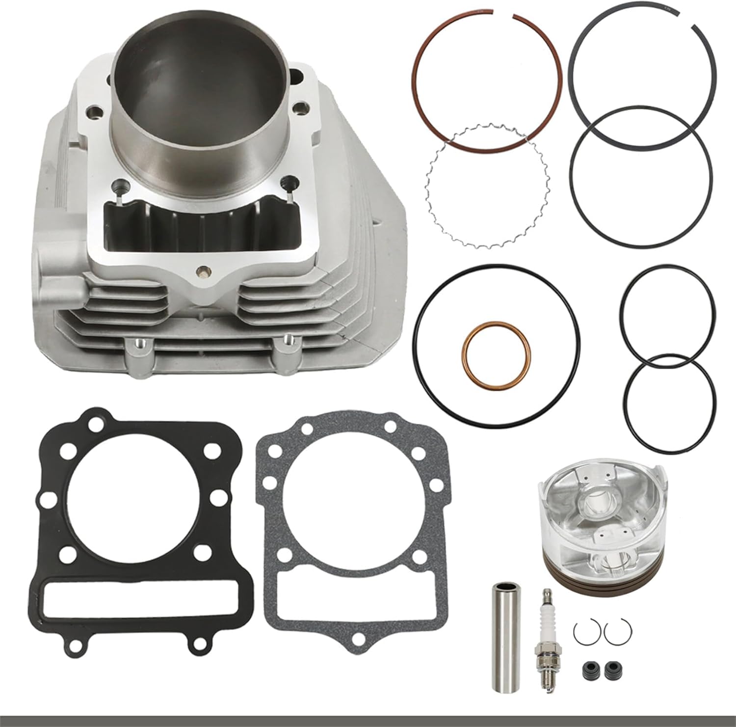 Silscvtt Cylinder Piston Gasket Kit Replacement for Kawasaki Bayou 300 KLF300B 1989-2004 11060-1652 11005-1533