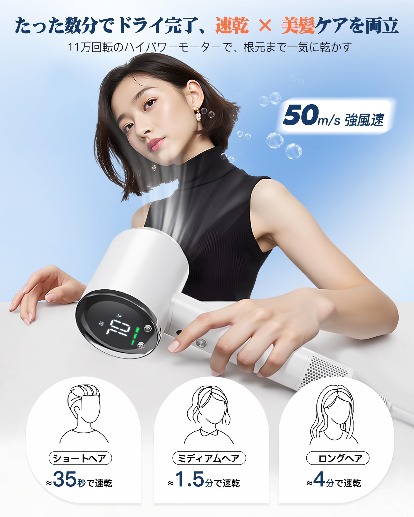 Amazon | Nasida ドライヤー 【2026最新・30s速乾革命】高速ドライヤー