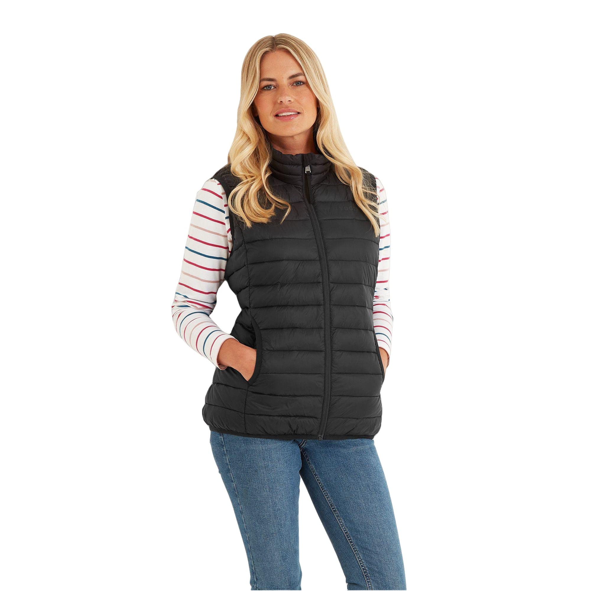 TOG24 Damen Weste Steppweste Leicht Übergangsweste Ärmellos Laufweste Warme Daunenweste Pufferjacke Bodywarmer Outdoor Sportweste für Wandern Radfahren