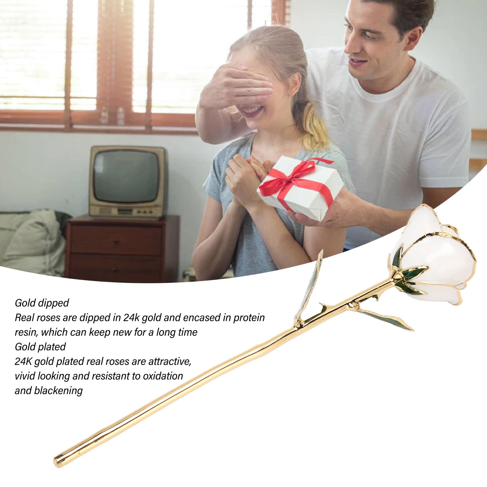 Gouden Roos Met Luxe Cadeauverpakking kopen