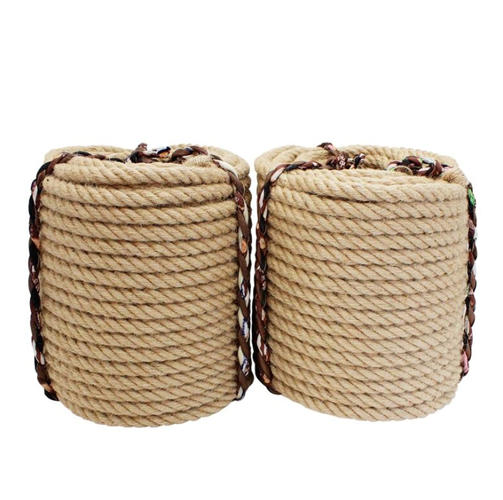 Cordón de arpillera natural de 24 mm y cuerda de cáñamo para manualidades
