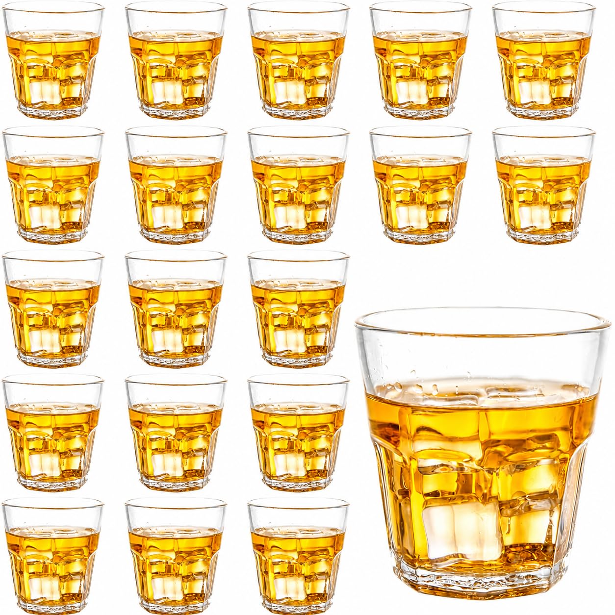 Rocks Glasses Set of 20, 5.4 OZ Glass Shot Glasses Bulk