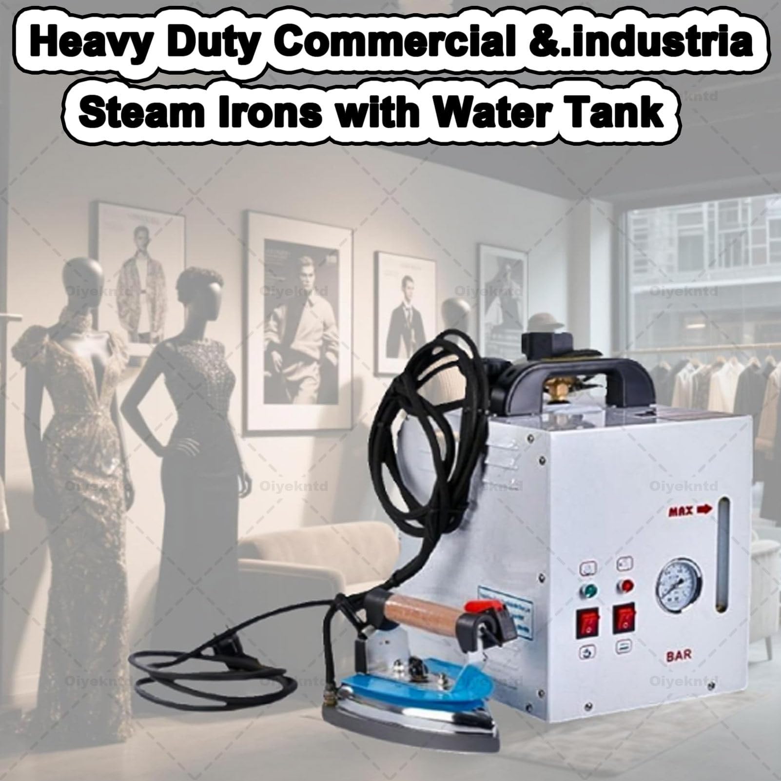 Przemysłowa stacja parowa o mocy 1600 W, bojler 4 l, głowica żelazka 900 W, profesjonalne komercyjne elektryczne żelazko parowe do sklepów odzieżowych, pralni i fabryk