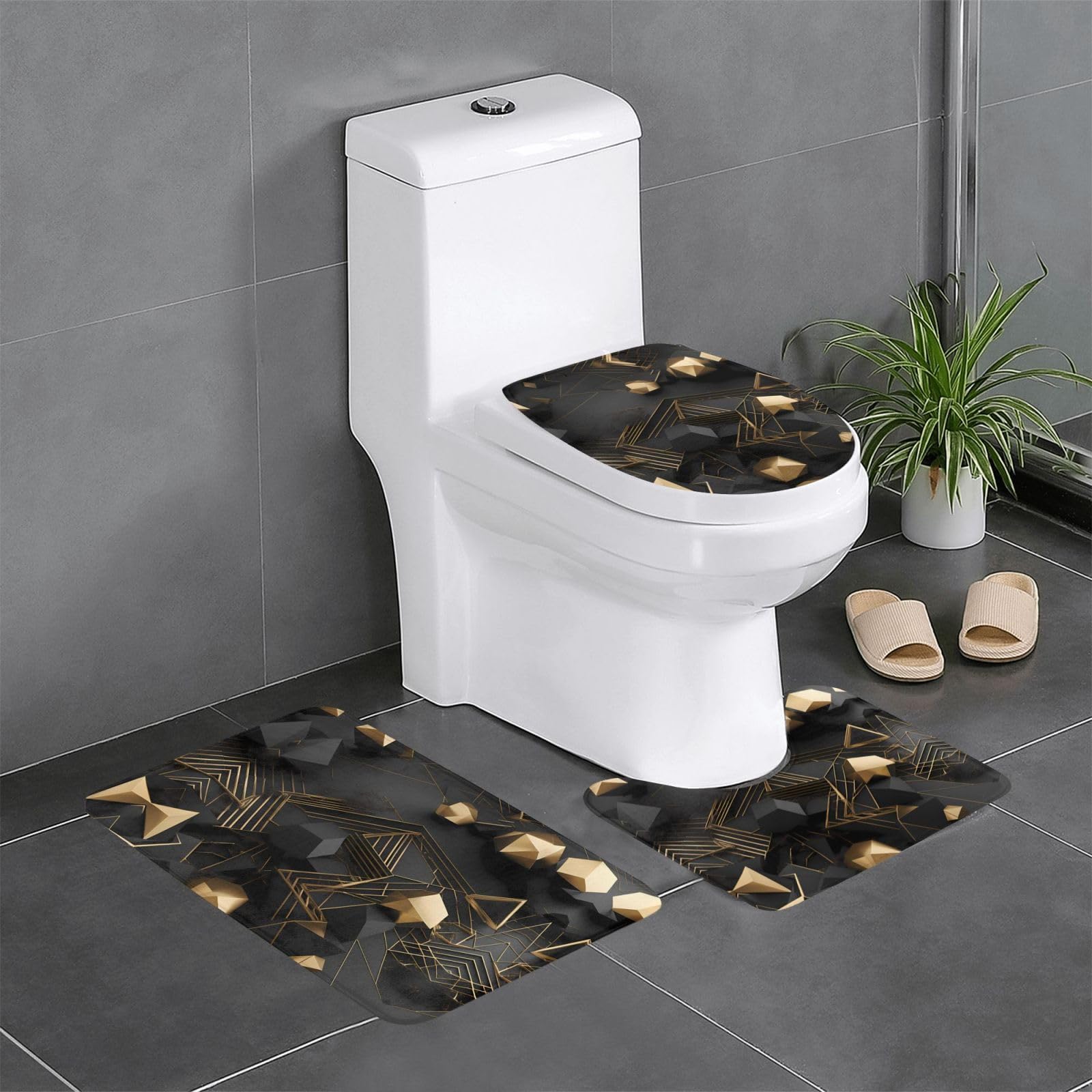 Tapis de salle de bain antidérapants pour une ambiance de toilette moderne