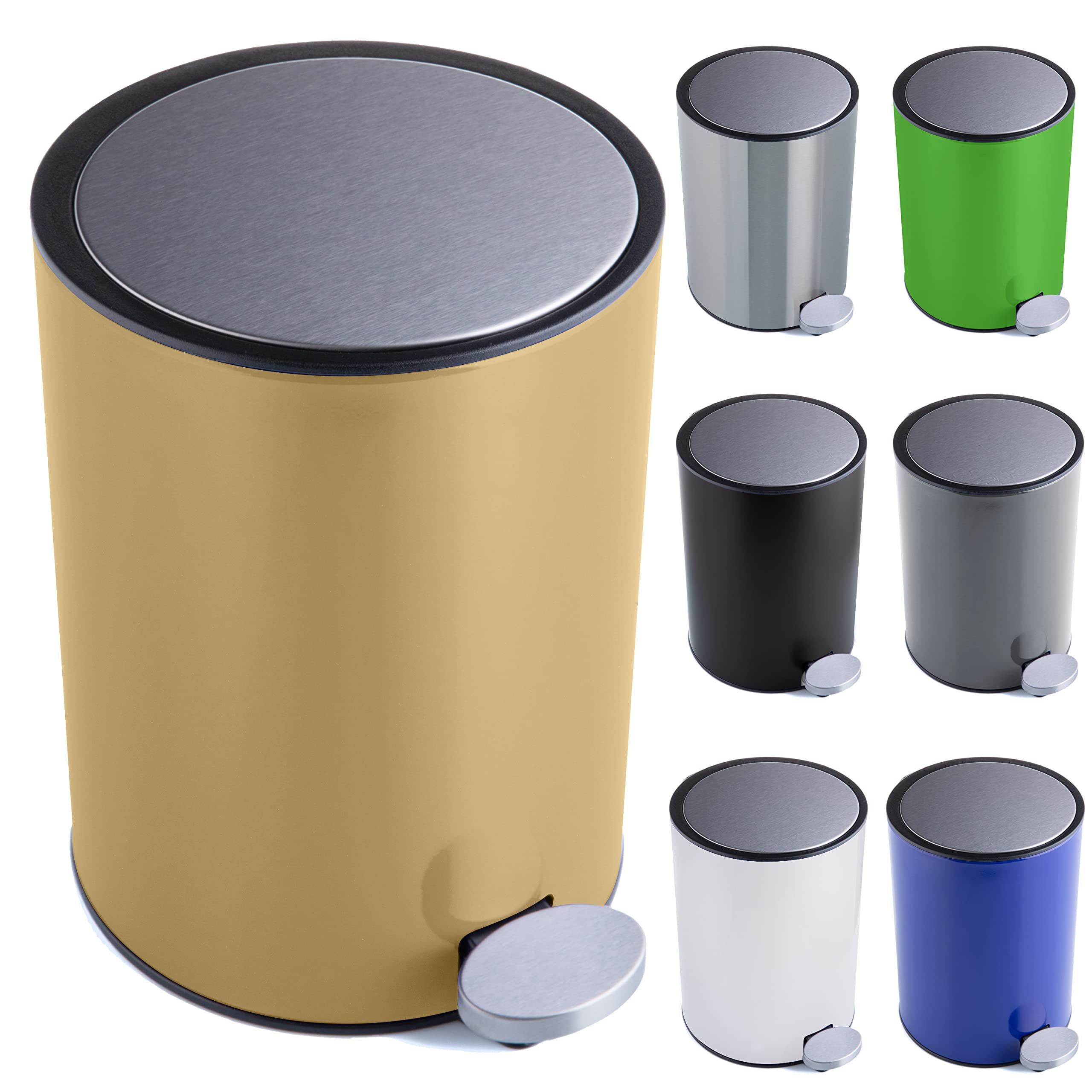 Buy Bamodi Bathroom Rubbish Bin Stainless Steel 3L Stylish Cosmetic