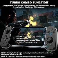 Vista 3 de arVin Mobile Gaming Controller for iPhoneiPadAndroidTabletPCSwitchPS3PS4, Wireless Gamepad Joystick with Turbo6-axis GyroVibration, Play Xbox Cloud