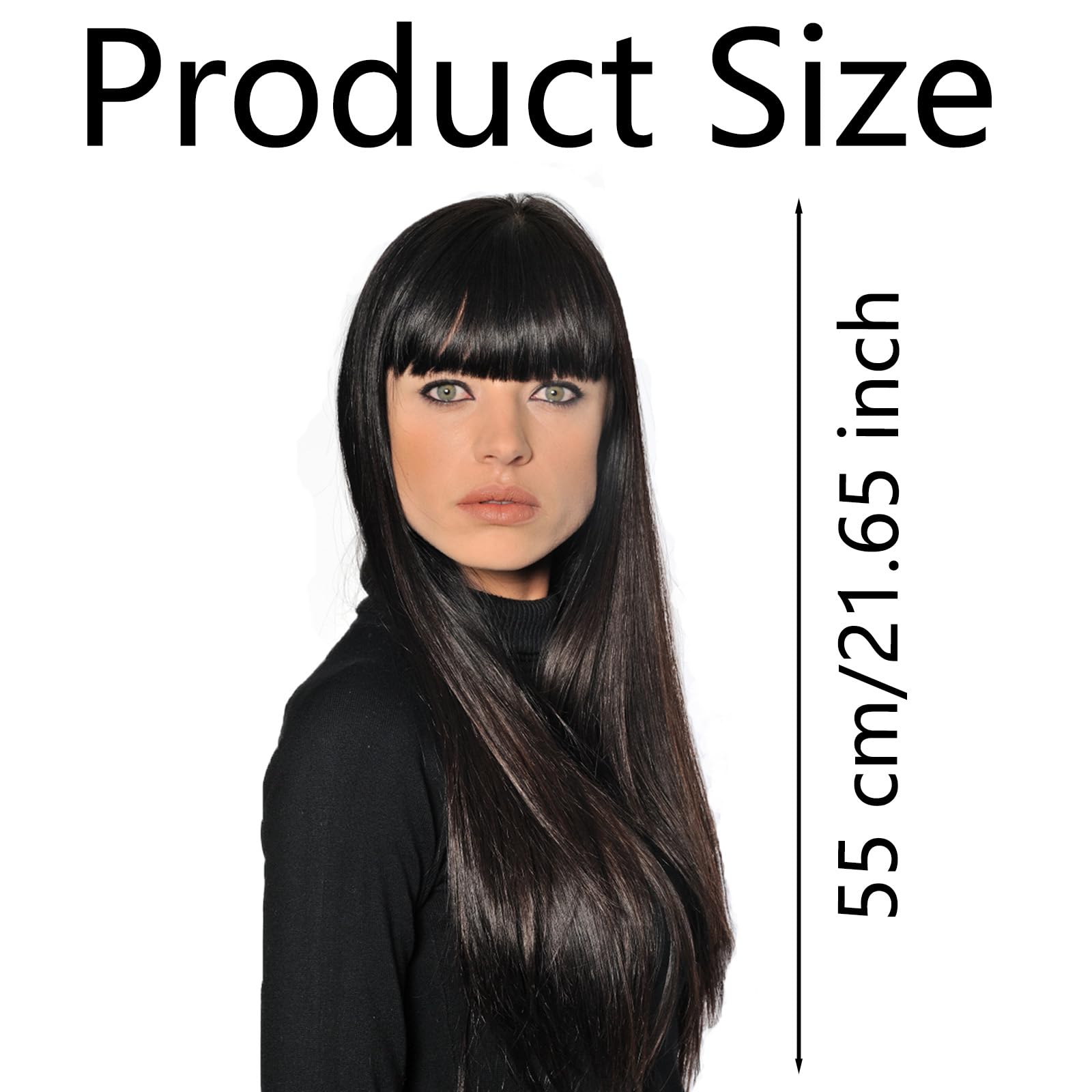 Qi Liu Hai Long Straight Black Wig - Halloween Wig With High Aesthetic Value, Suitable for Parties/Dances/Festivals - Image 2