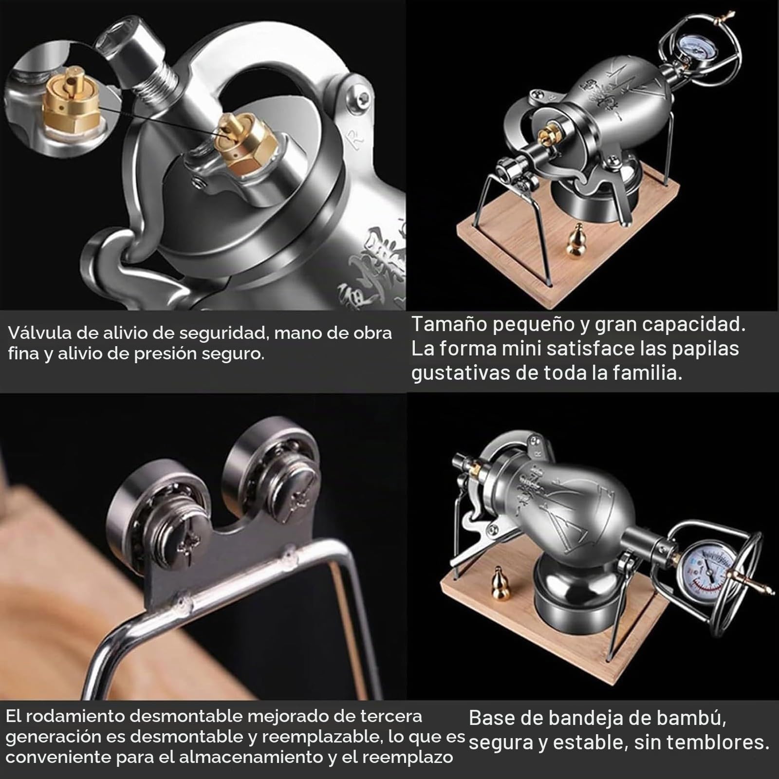 MáQuina Hacer Arroz Inflado, MáQuina Hacer Palomitas MaíZ A Mano, MáQuina Hacer Palomitas MaíZ China, MáQuina Hacer Palomitas MaíZ PequeñA Estufa(328ML)