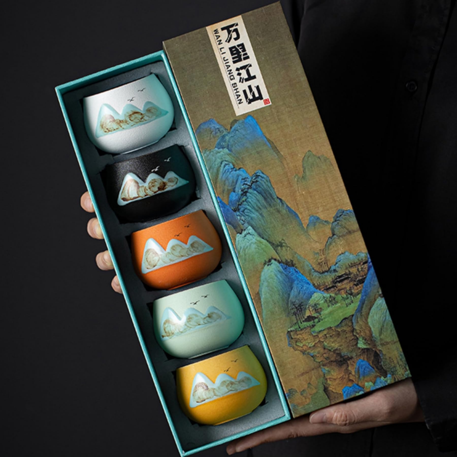 Amazon | FLYILIA 湯呑み 湯呑みセット 湯呑み茶碗 5個セット ティー