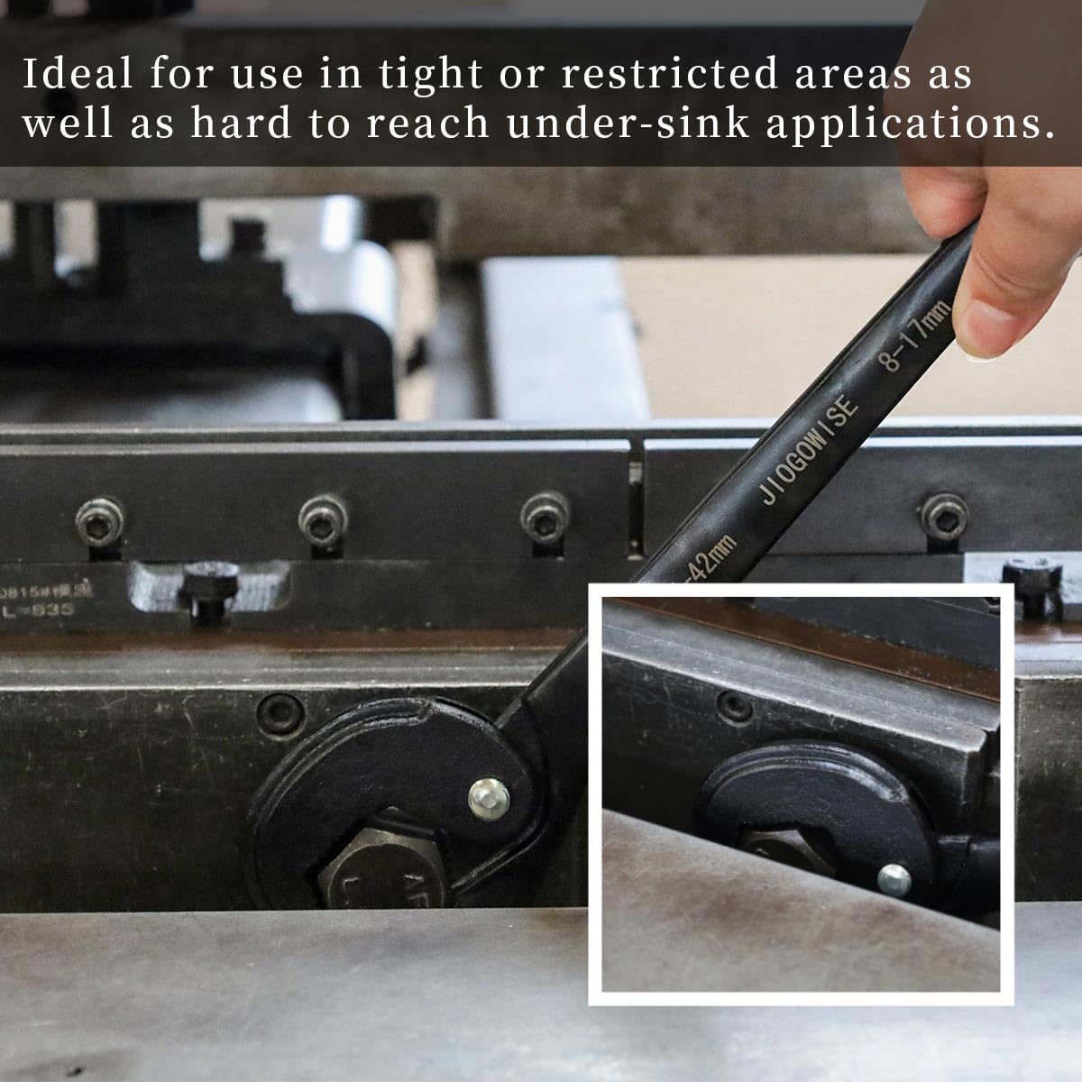 Llave rápida autoajustable de 12.2 pulgadas, llave de ajuste de tamaño automático de doble acción, llave de resorte multitamaño, llave rápida multifunción, rango de capacidad de 0.3 a 1.65
