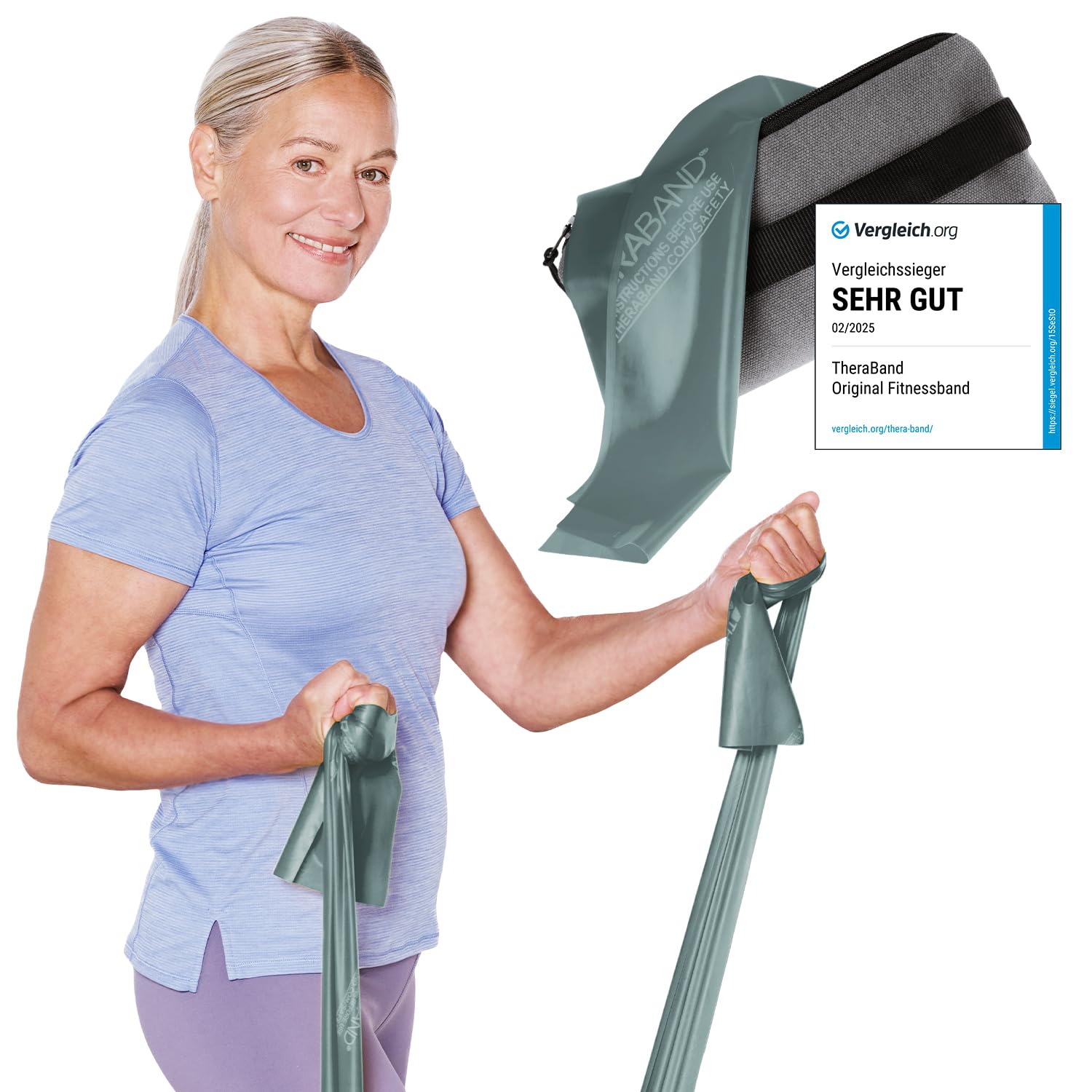 Thera-Band Unisex Übungsband, Stark, Grün, One Size