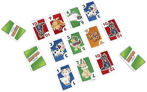Miniatura 5 de Mattel Games Skip Bo Junior - Juego de cartas con 2 niveles de juego, 112 cartas, entretenimiento de secuencia para 2 a 4 jugadores a partir de 5