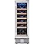 Kalamera Mini Fridge 18 Bottle - 12 inch Wine Cooler Refrigerator, Built-in or Freestanding, with Stainless Steel & Double-La