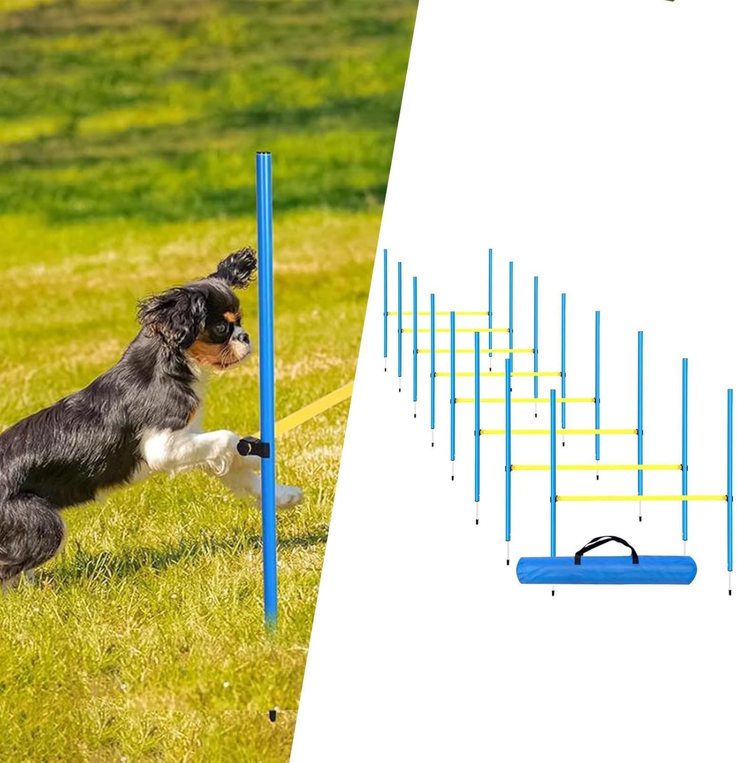 Dog Agility Training Jump Bar Dogs Jump Bar Package Agility Slalom Training Interactive Agility Training Set,
