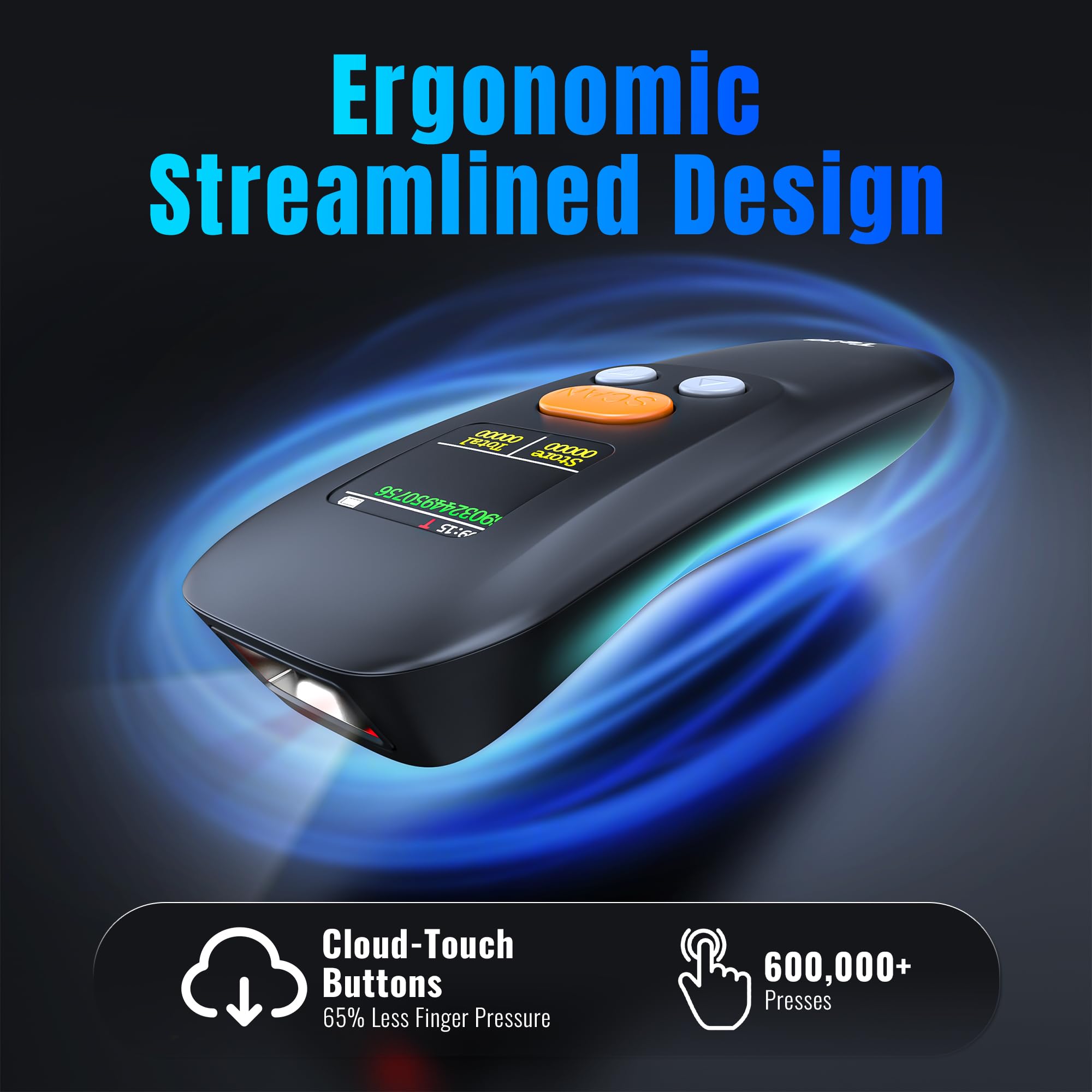 Tera Tragbar Barcode Scanner Mini: 1D 2D QR 1200mAh Akku mit Taste 1.4" Display & Ladestation Handheld Code Reader, mit Bluetooth 2.4G Kabellos & USB für POS Kassensystem Lager Einzelhandel Büro 1600