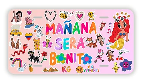 karo l G manana sera bonito license plate, karo l g placa, manana sera bonito placa, karo5l g merch, placa karo l g, license plate custom karo l g