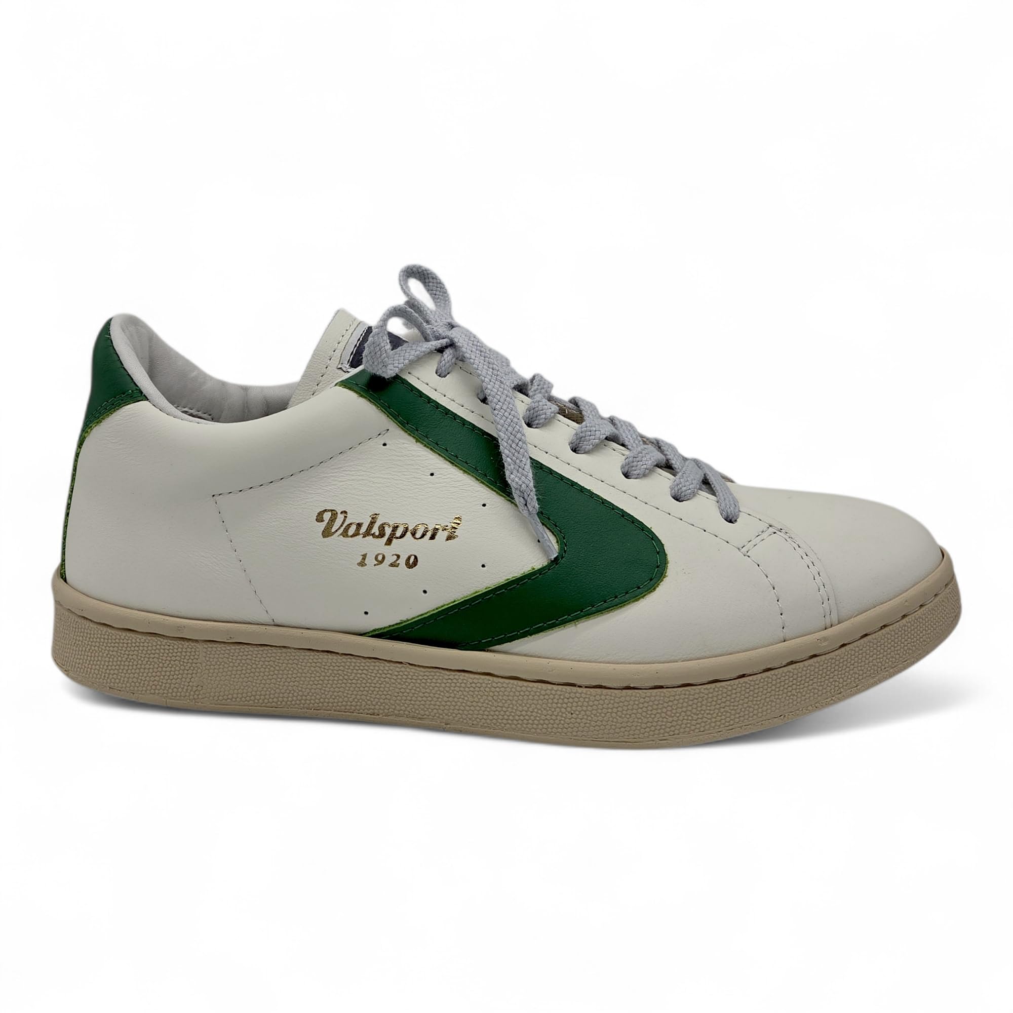 Valsport Scarpe Tournament Nappa Sneakers Uomo Pelle Bianco/Verde 