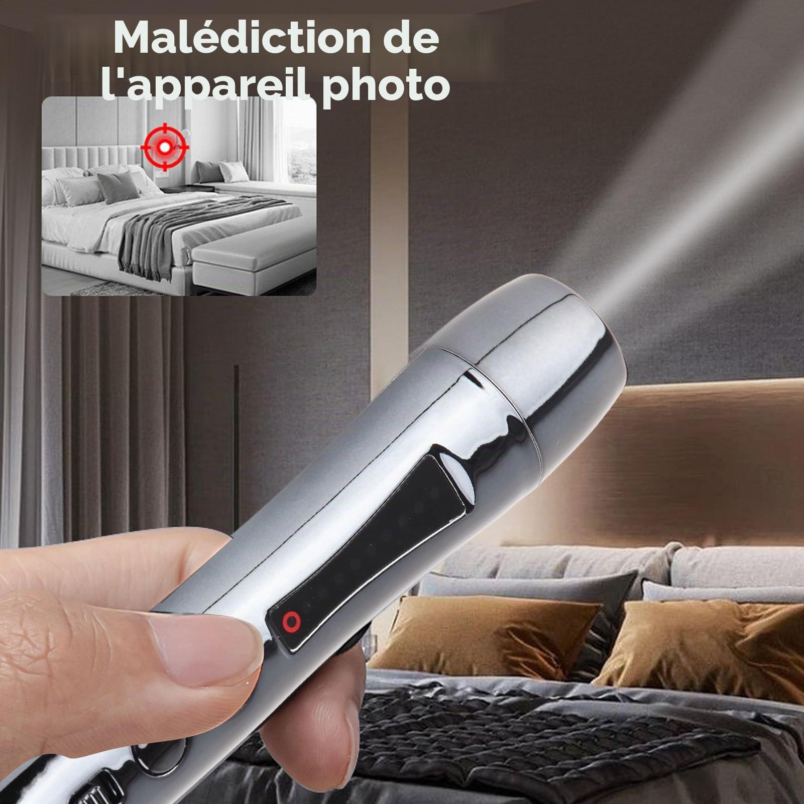 Détecteur Caméra Espion, 4-in-1 Détecteur De Caméra Cachée Détecteur De Bugs GPS Tracker Scanner, Infrarouge Detecteur Micro Espion Detecteur De Camera Prend en Charge Les Signaux RF Et sans Fil